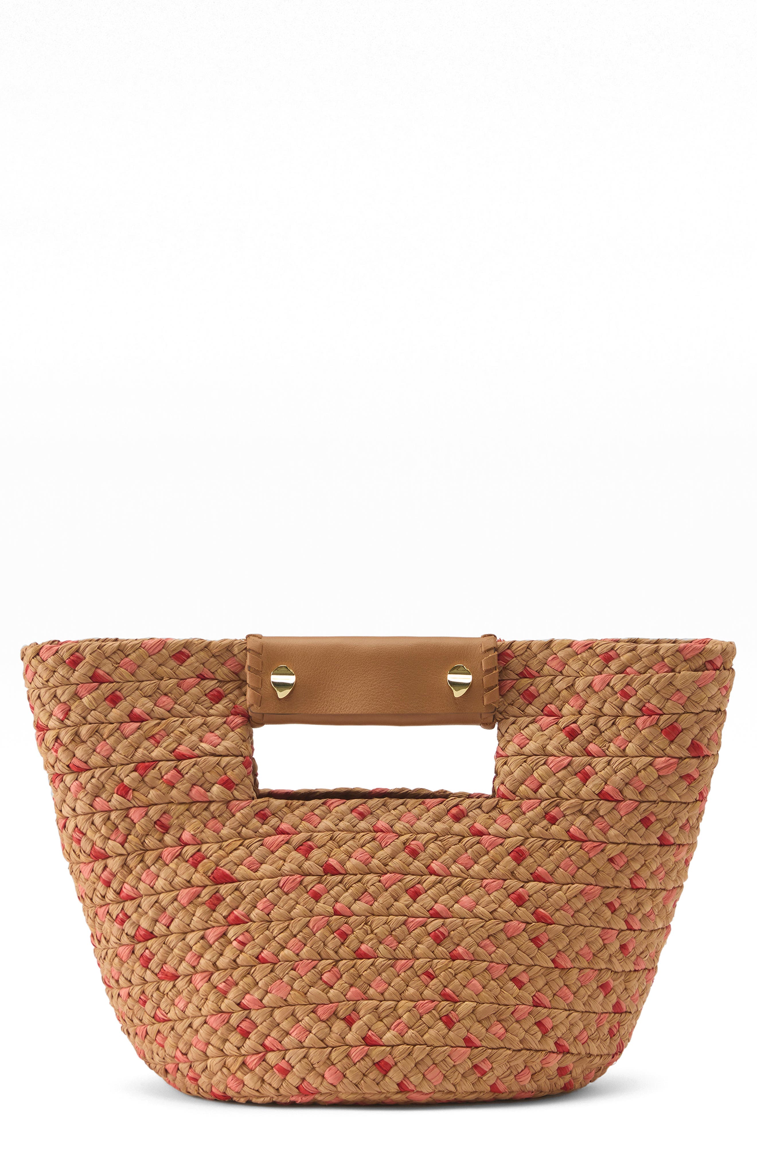Helen Kaminski Remi Raffia Tote, Main, color, Nougat/ Tropical/ Caramel
