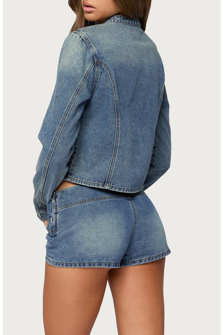 Jazzy Denim Napoleon Jacket, Alternate, color, LIGHT-BLUE-WASHED
