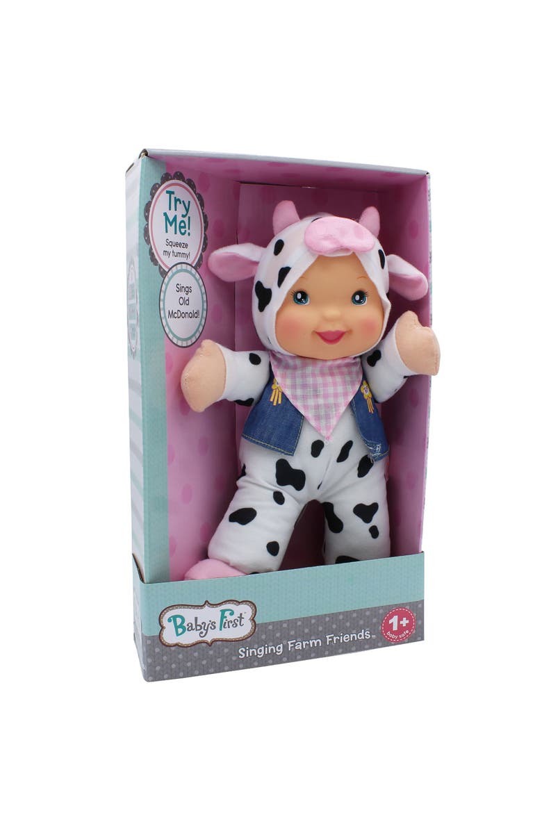 Baby's First Goldberger Doll Farm Animal Friends Cow Bilingual, Alternate, color, Multicolored