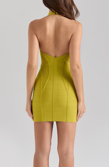 The Sculpt Halter Neck Bandage Minidress