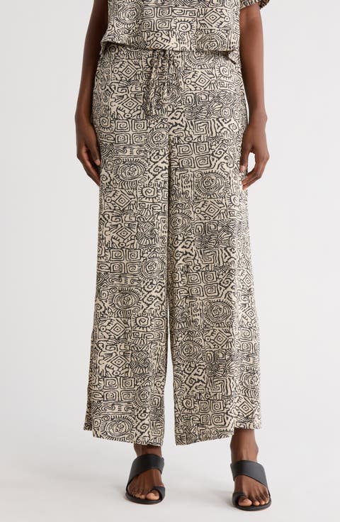 Pull-On Wide Leg Pants
