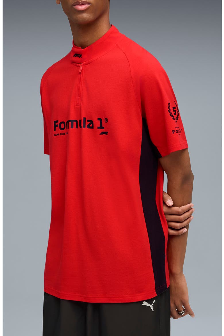 Regular Fit Formula 1® 75 Years Graphic Polo, Main, color, POP RED