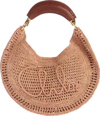 Mini Le 5 à 7 Raffia Hobo