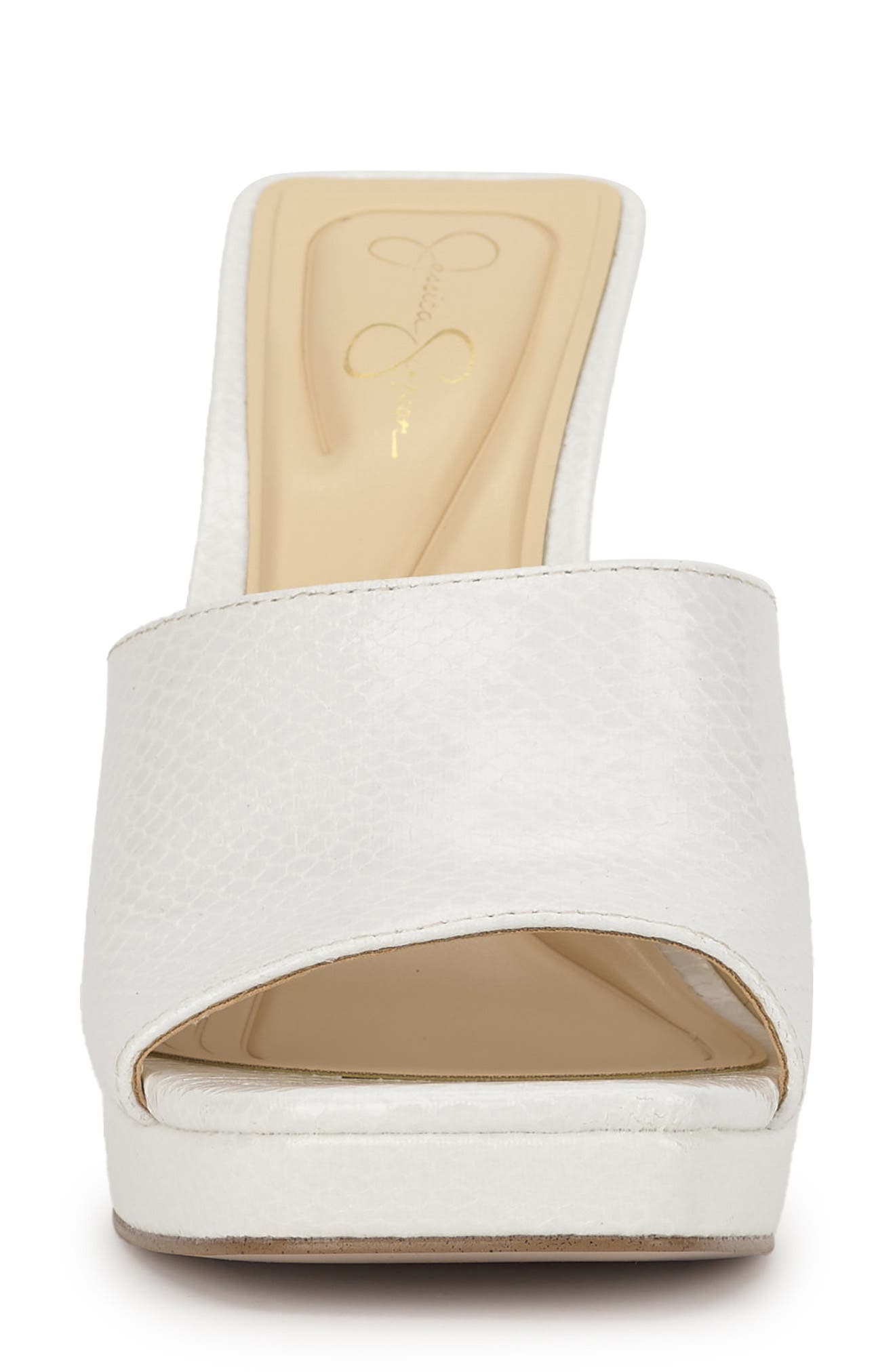 Jessica Simpson Azelica Platform Slide Sandal, Alternate, color, Bright White