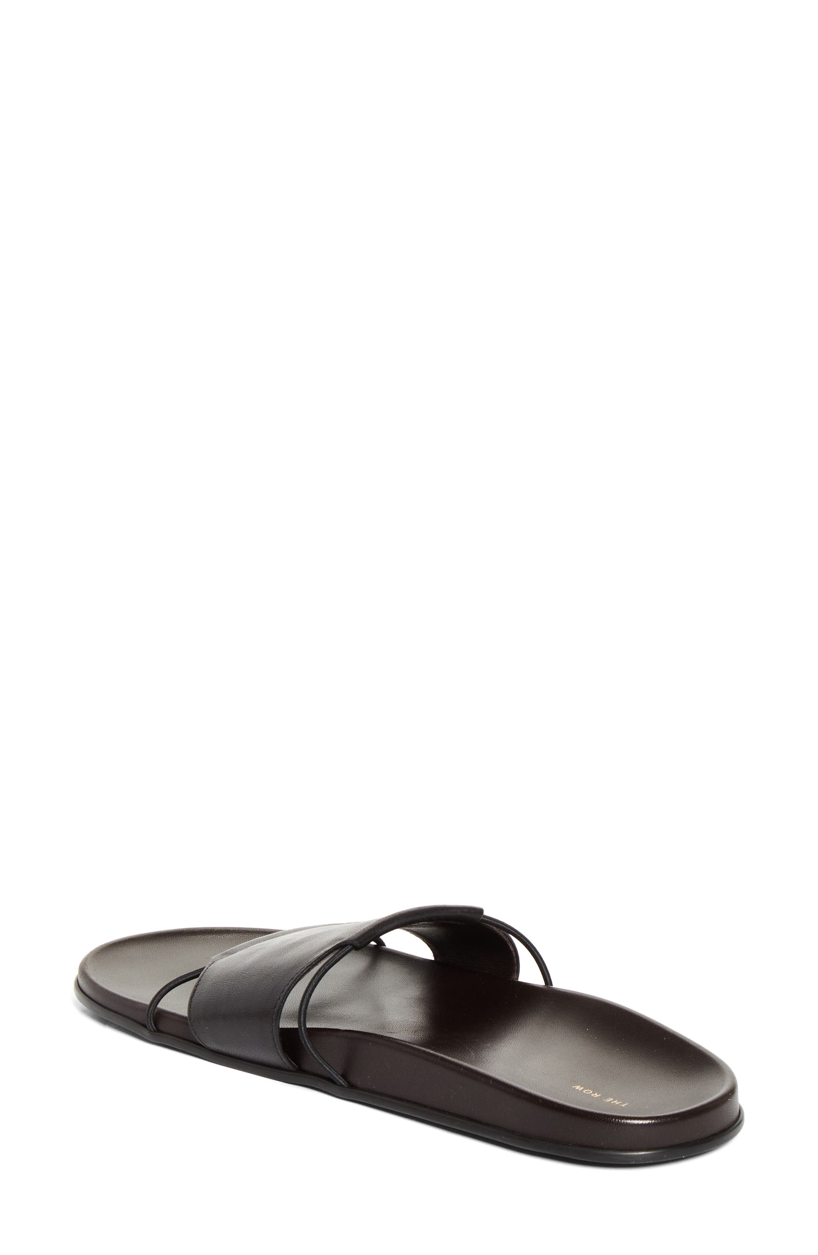 The Row Vivienne Slide Sandal, Alternate, color, Black