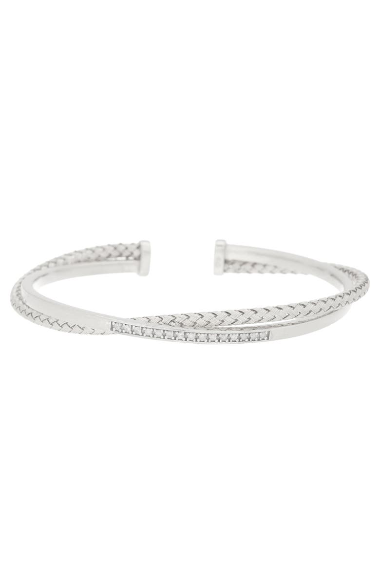 MESHMERISE Diamond Bangle Bracelet - 0.13ct., Main, color, White