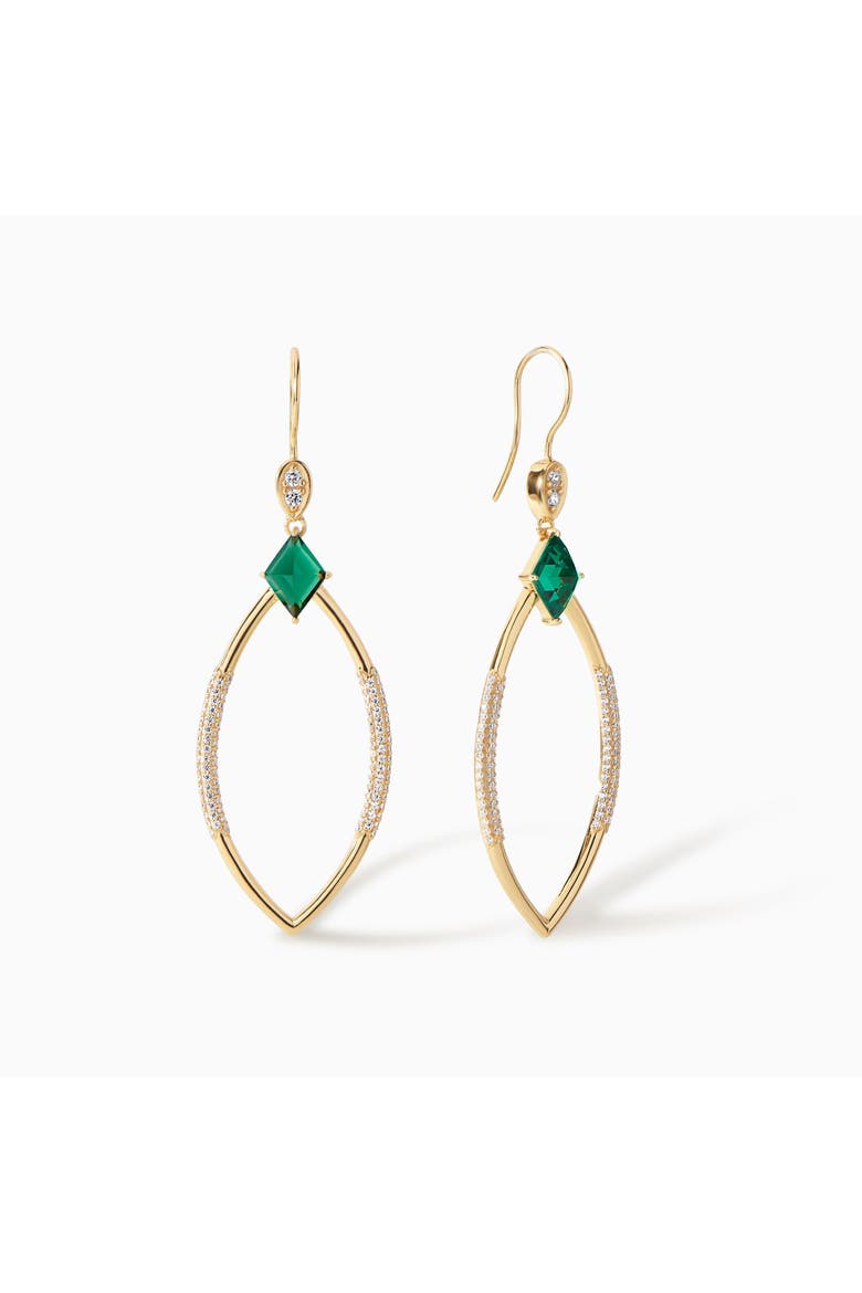 The Celeste Earrings, Main, color, Gold/Citrine CZ