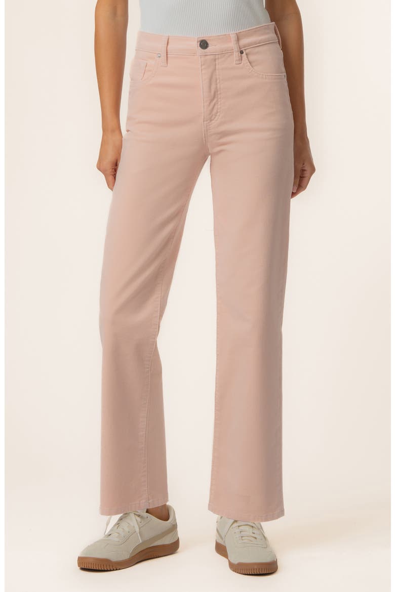Avery High Waist Ankle Straight Leg Corduroy Pants, Main, color, PINK DIAMOND