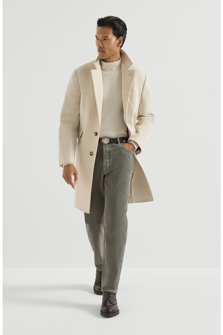Garment-dyed denim iconic fit five-pocket trousers, Alternate, color, Grey