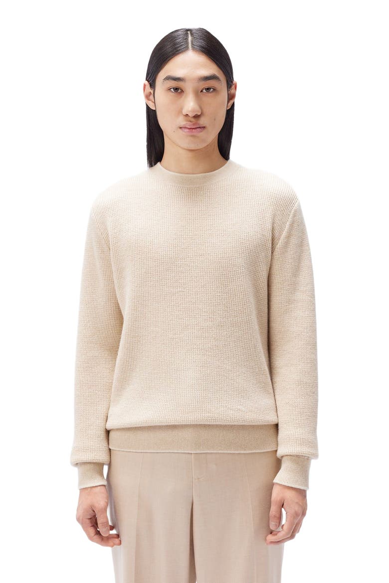 Men's Cashmere Crewneck Sweater, Alternate, color, off white