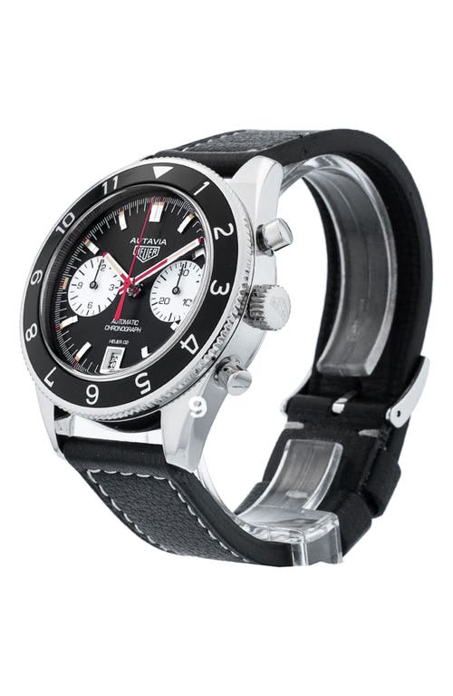 Watchfinder & Co. Tag Heuer Autavia Leather Strap Watch, 42mm
