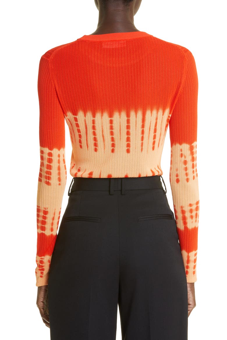 Tie Dye Crewneck Rib Sweater, Alternate, color, ORANGE MULTI