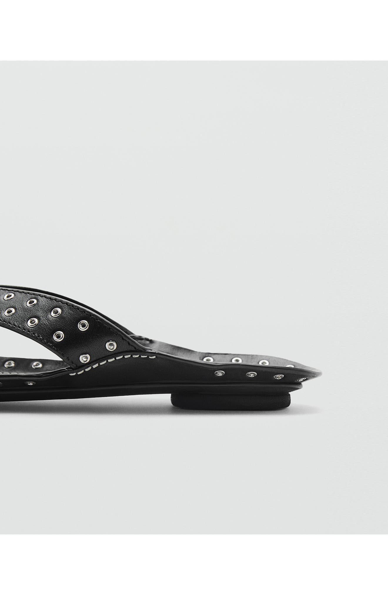 MANGO Grommet Flip Flop, Alternate, color, Black