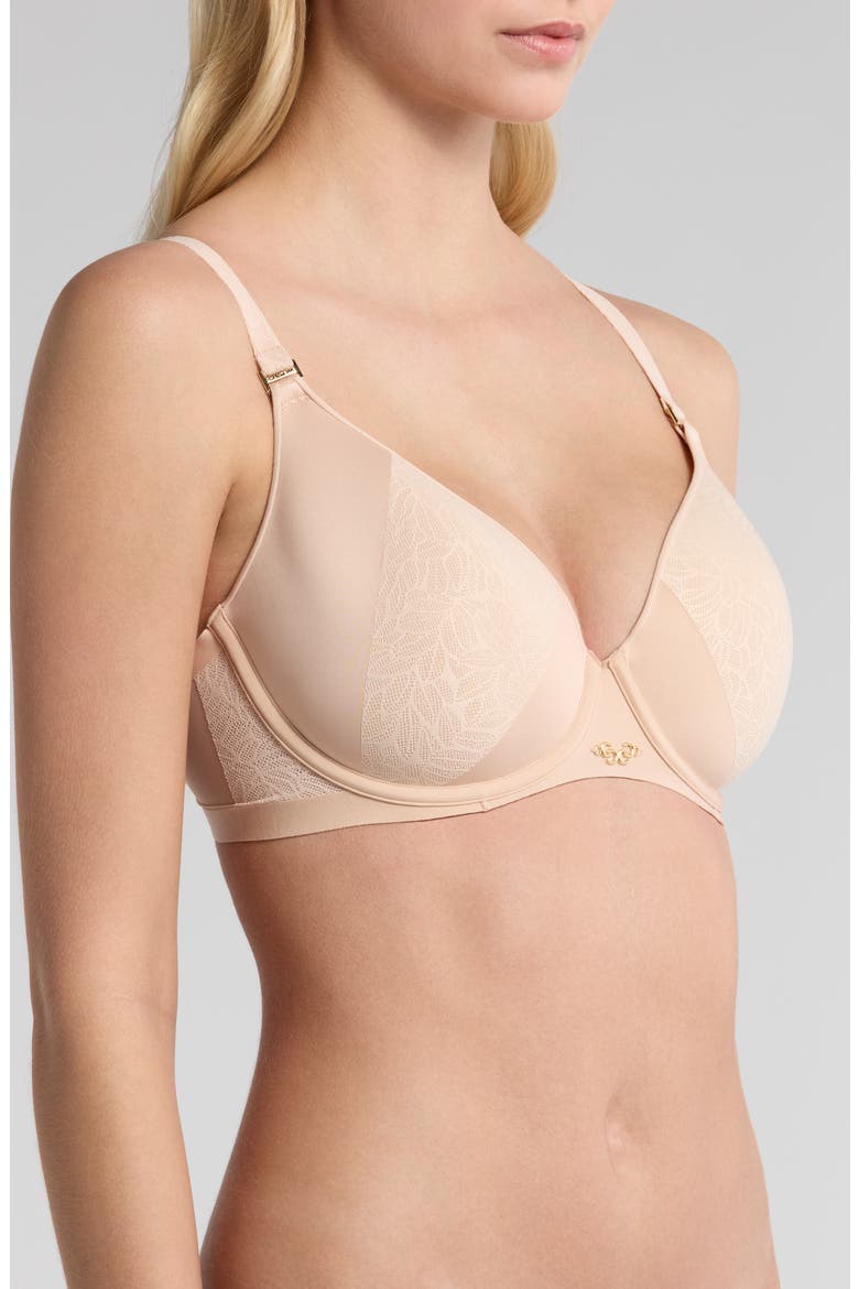 Pure Lace Lightweight Underwire T-Shirt Bra, Alternate, color, NUDE BLUSH