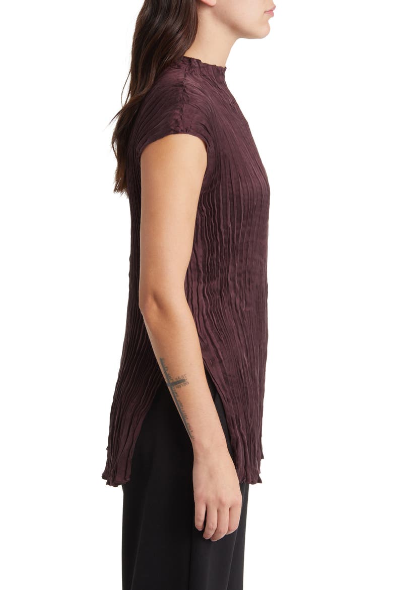 Crinkle Funnel Neck Tunic, Alternate, color, CASSIS