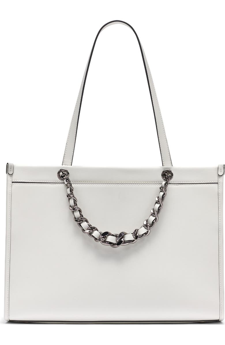 KARL LAGERFELD PARIS Savoie Floral Emboridery Tote, Alternate, color, White Multi