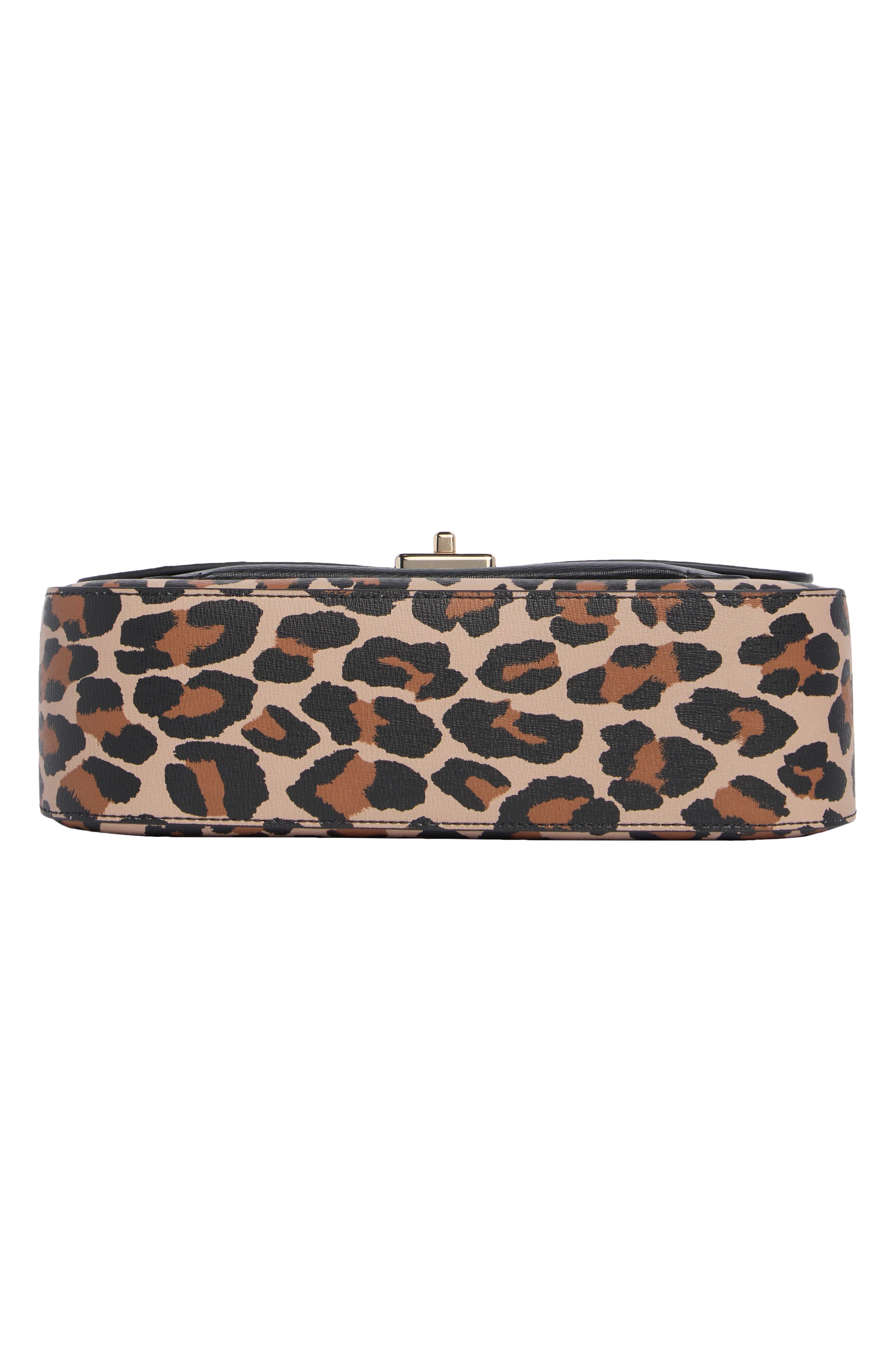 phoebe leopard print shoulder bag, Alternate, color, BROWN MULTI
