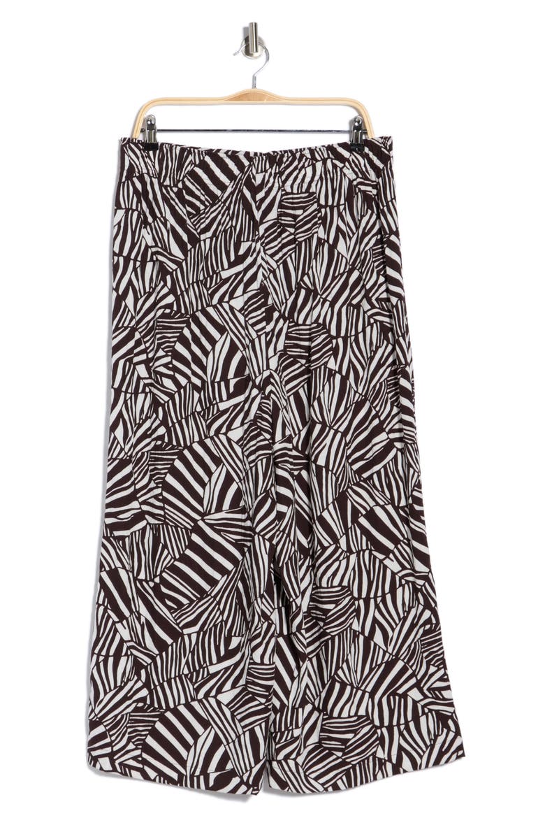 Wide Leg Pull-On Pants, Alternate, color, CHOCOLATE PATCHWORK STRIPE
