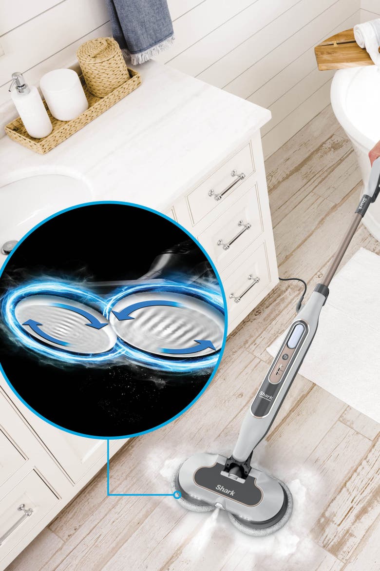 Steam and Scrub Steam Blaster Mop, Alternate, color, Rotator White with Beats Brass