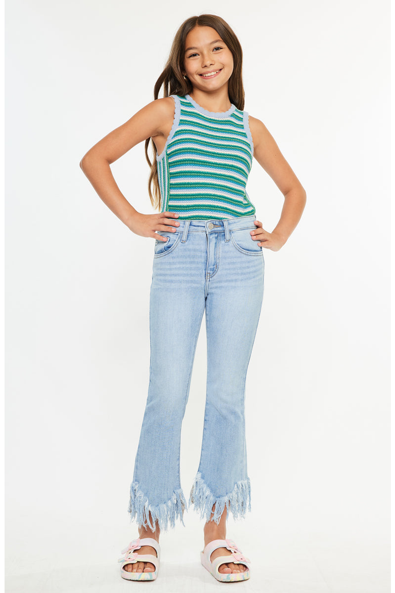 Beth High Rise Cropped Bootcut Jeans, Alternate, color, Medium Wash