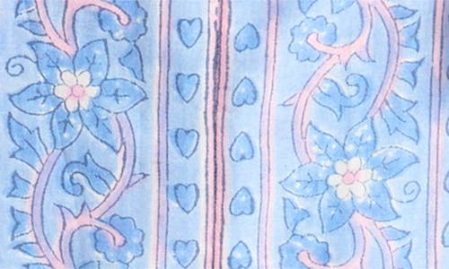 Alicia Bell Cotton & Silk Voile Caftan In Light/pastel Blue