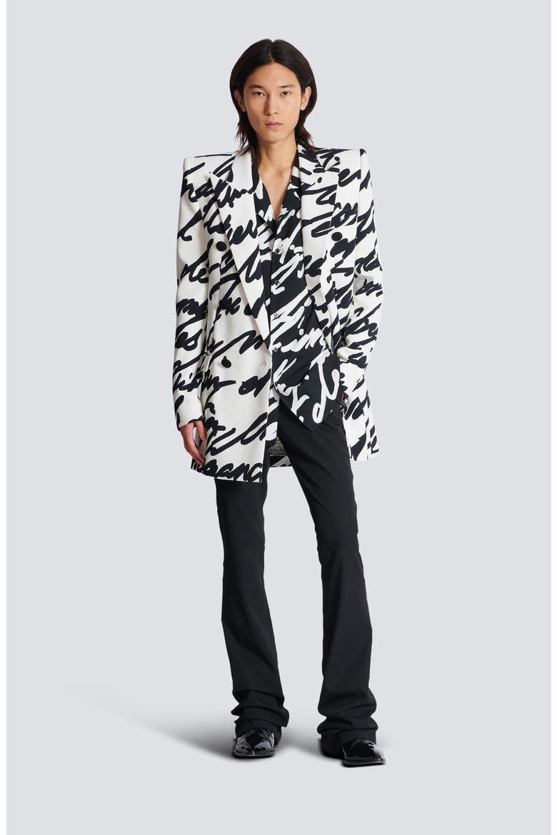 Big Love Letter Pajama Shirt, Alternate, color, EAB BLACK/ WHITE