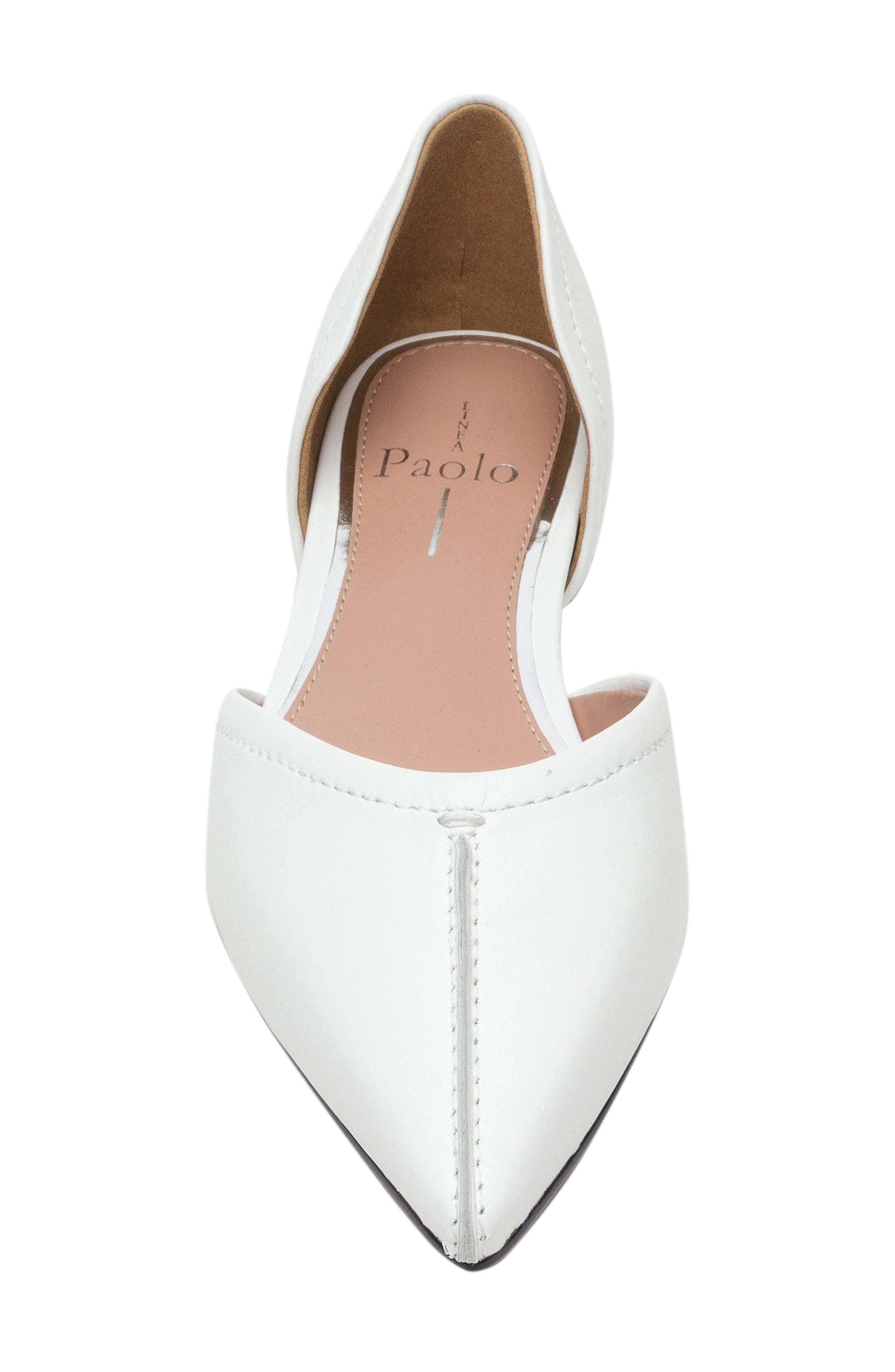 Doria Pointed Toe Flat, Alternate, color, EGGSHELL