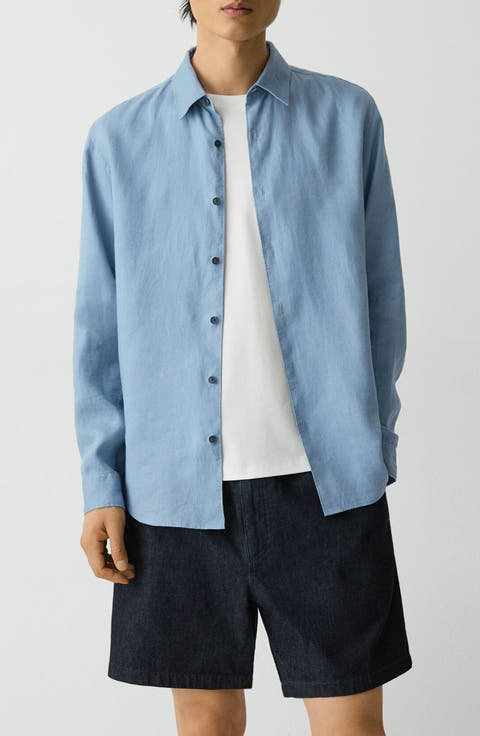Irving Solid Linen Button-Up Shirt
