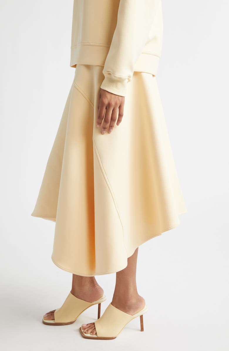 PLAN C Cotton Blend Scuba Knit Skirt, Alternate, color, Straw