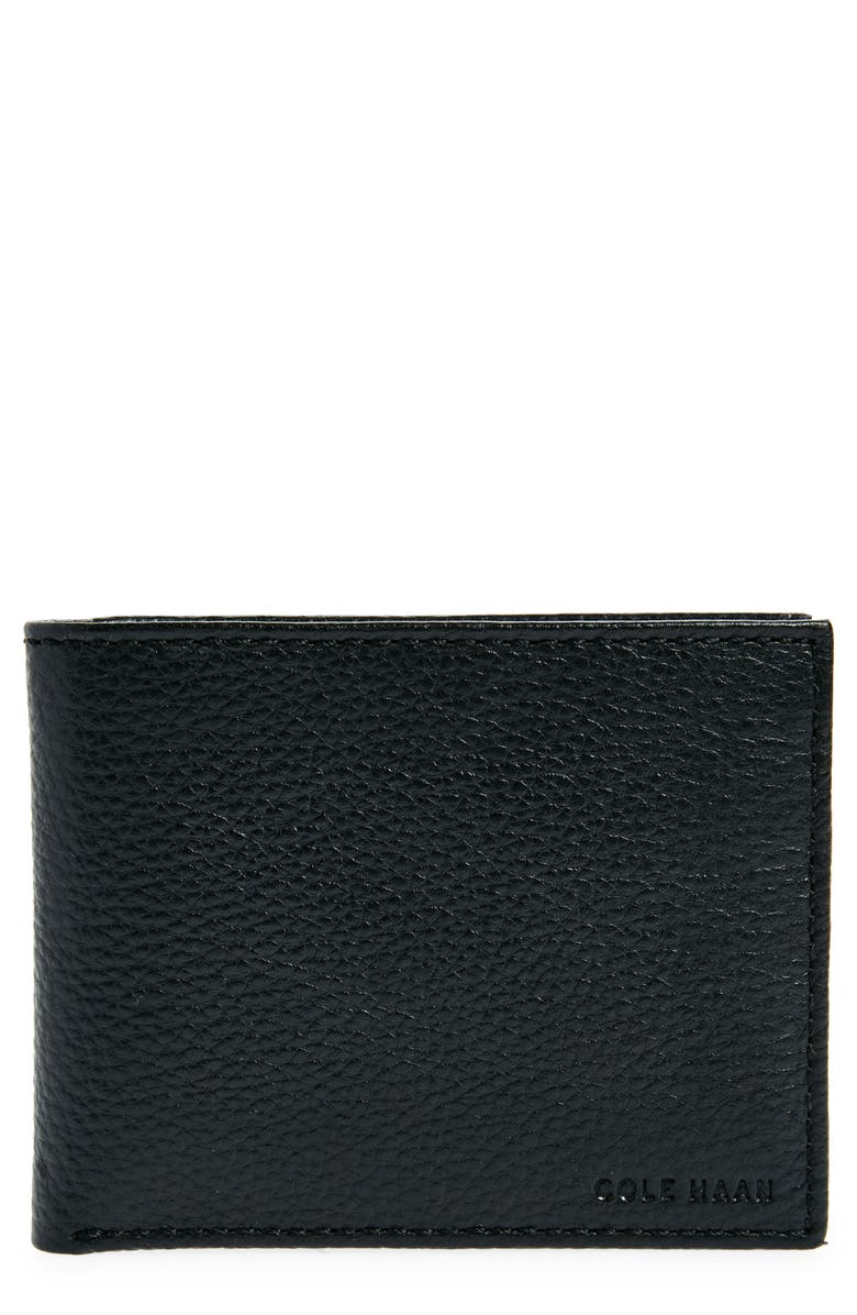 Cole Haan Pebbled Leather Billfold Wallet, Main, color, 