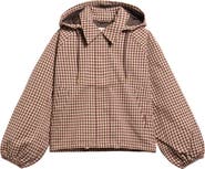 Barbour Audrey Check Showerproof Hooded Bomber Jacket