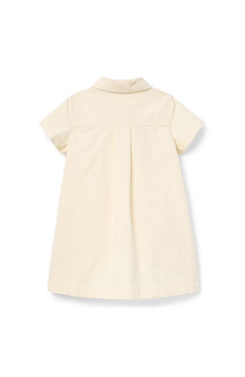 Janie And Jack The Corduroy Bridle Bit Dress In White