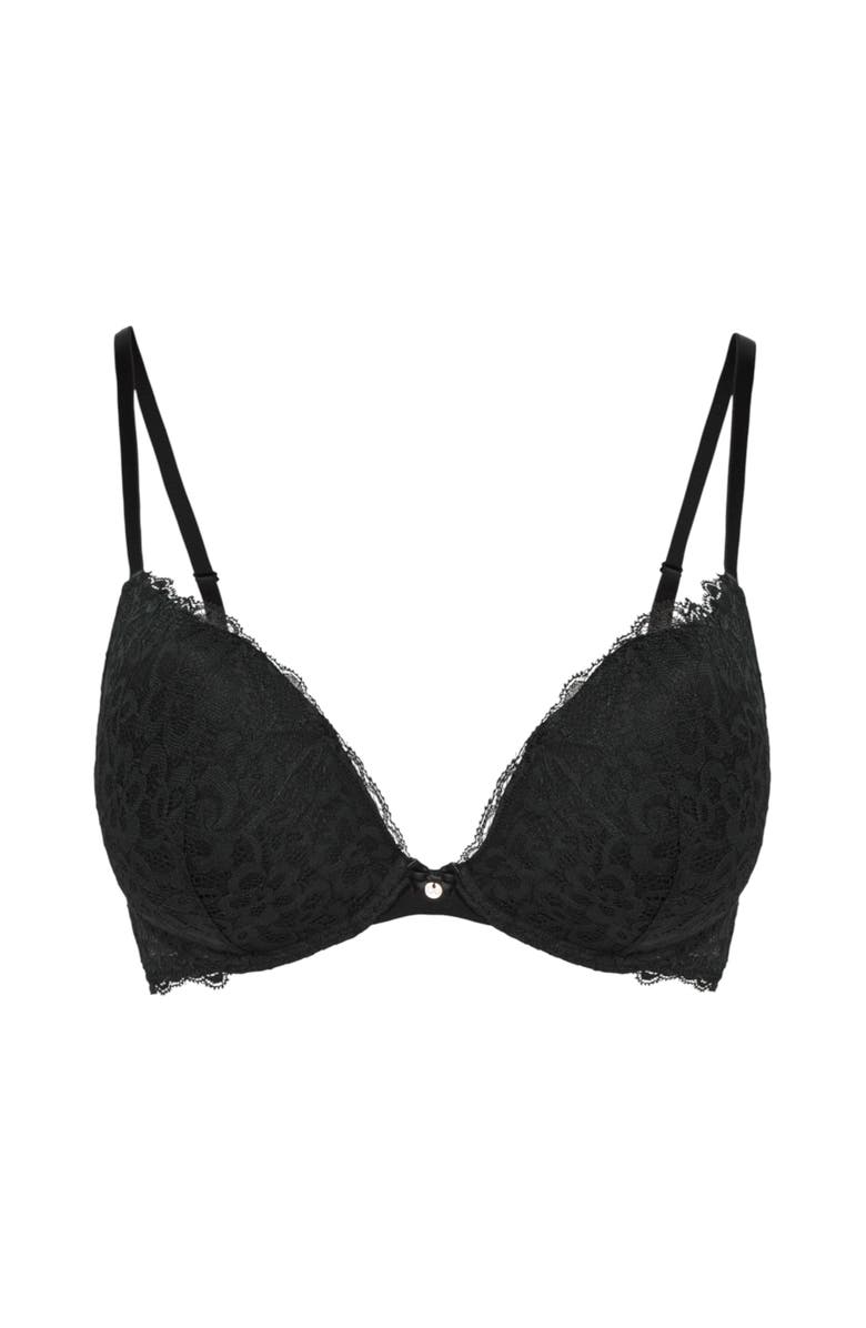 Hunkemöller Marine Padded Push-Up Underwired Bra, Alternate, color, Caviar