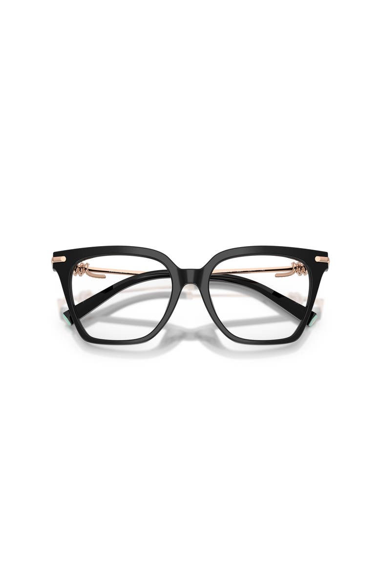 Tiffany & Co. 53mm Square optical glasses, Alternate, color, Black