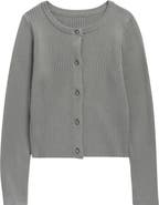 Freshman Kids' Cropped Rib Cardigan
