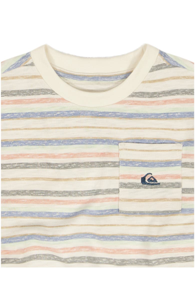 Quiksilver Stripe T-Shirt & Shorts Set, Alternate, color, Beige Assorted