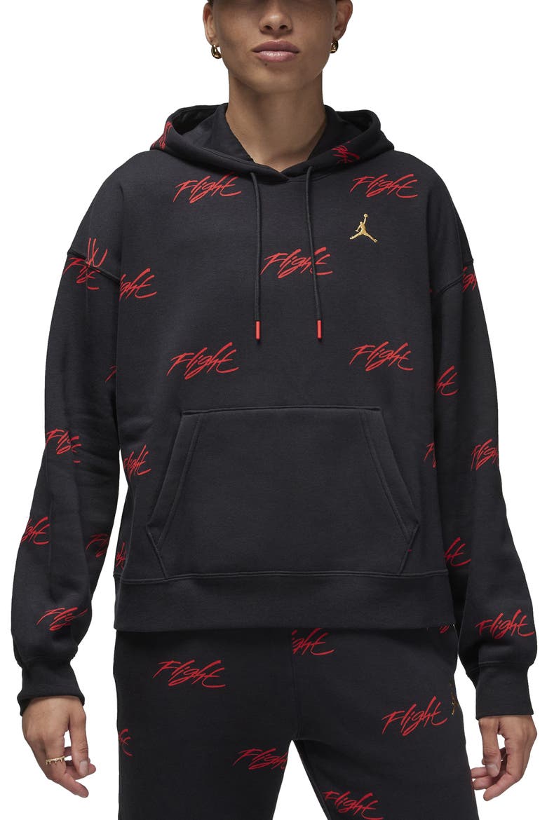 Brooklyn Heroes Oversize Fleece Hoodie, Main, color, BLACK
