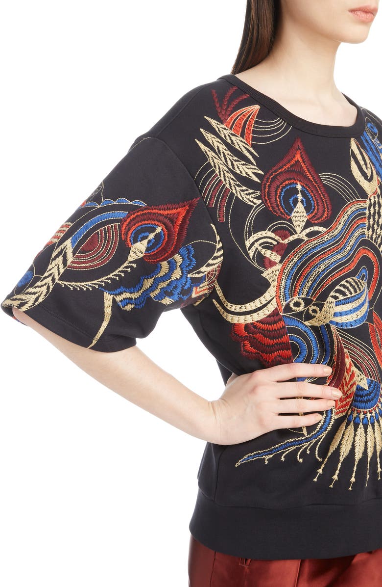 Dries Van Noten Fan Embroidered Sweatshirt | Nordstrom