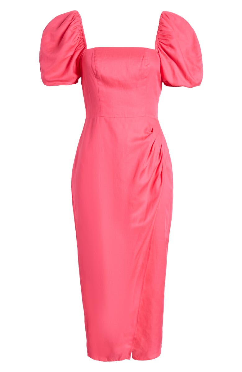 & Other Stories Gathered Puff Sleeve Dress, Alternate, color, Pink