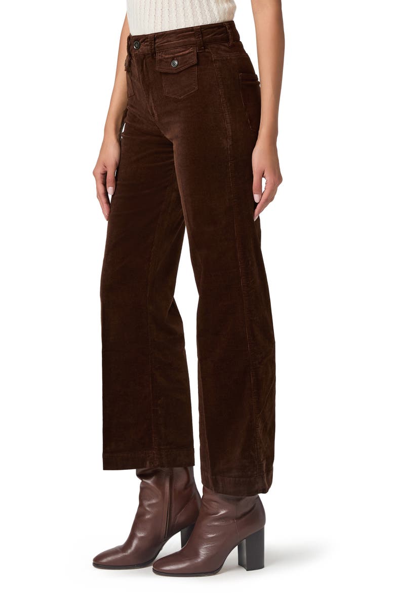 Leenah Patch Pocket Ankle Wide Leg Corduroy Pants, Alternate, color, CHICORY COFFEE