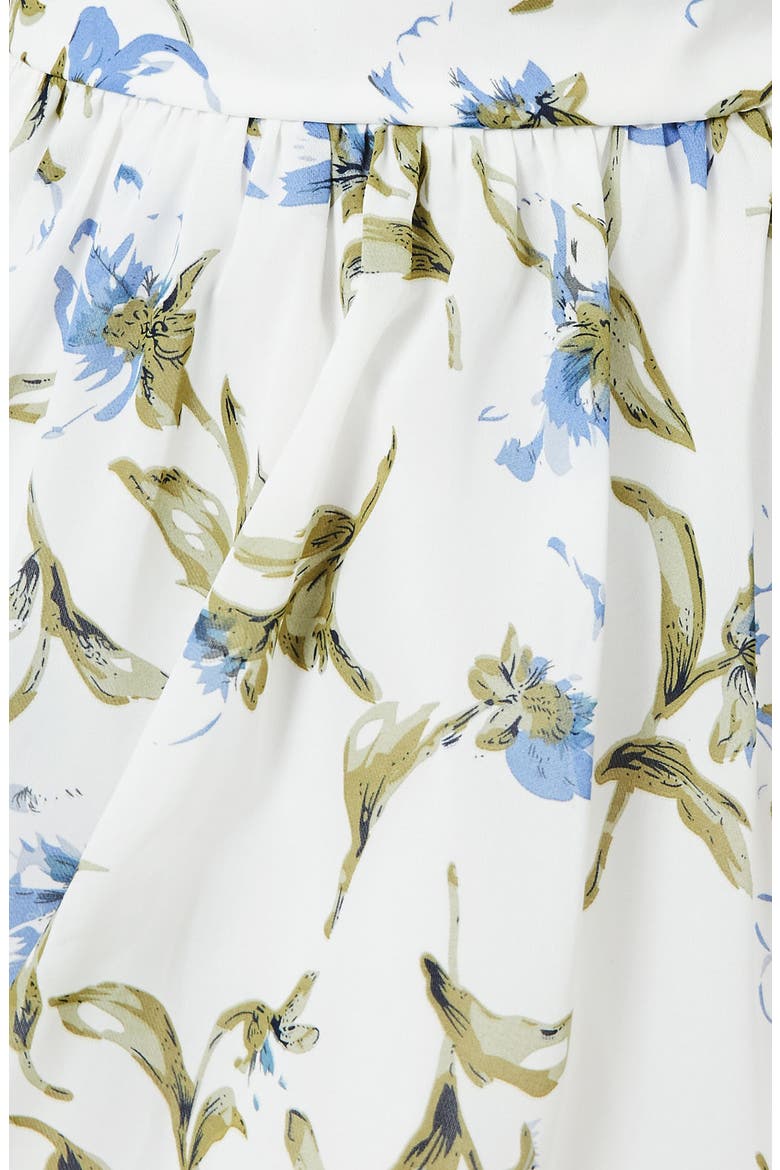 Floral Off the Shoulder Minidress, Alternate, color, WHITE