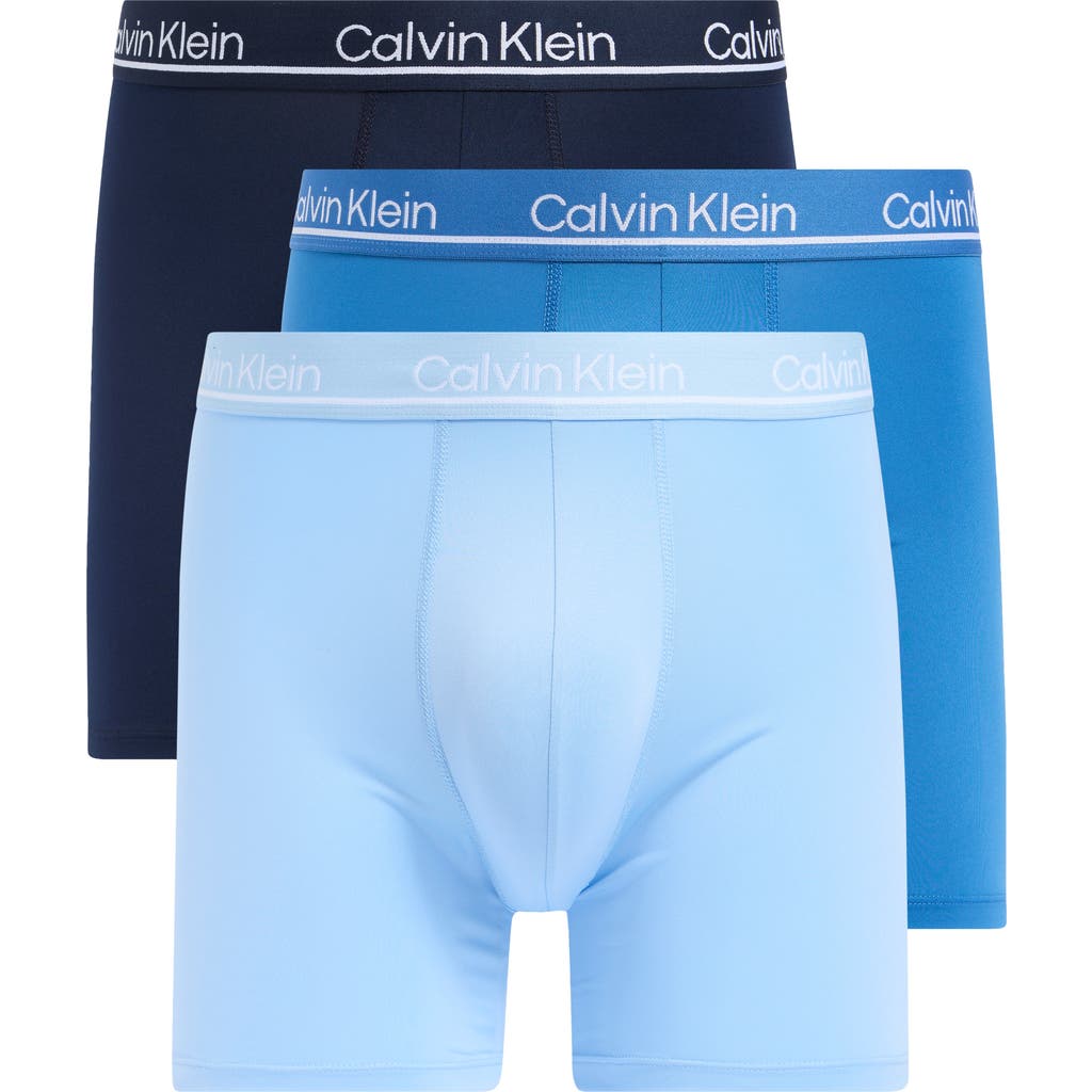 Calvin Klein Micro Plush 3-pack Boxer Briefs In Pattern