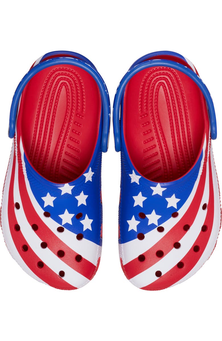 CROCS Kids' Classic American Flag Clog, Alternate, color, Mlt