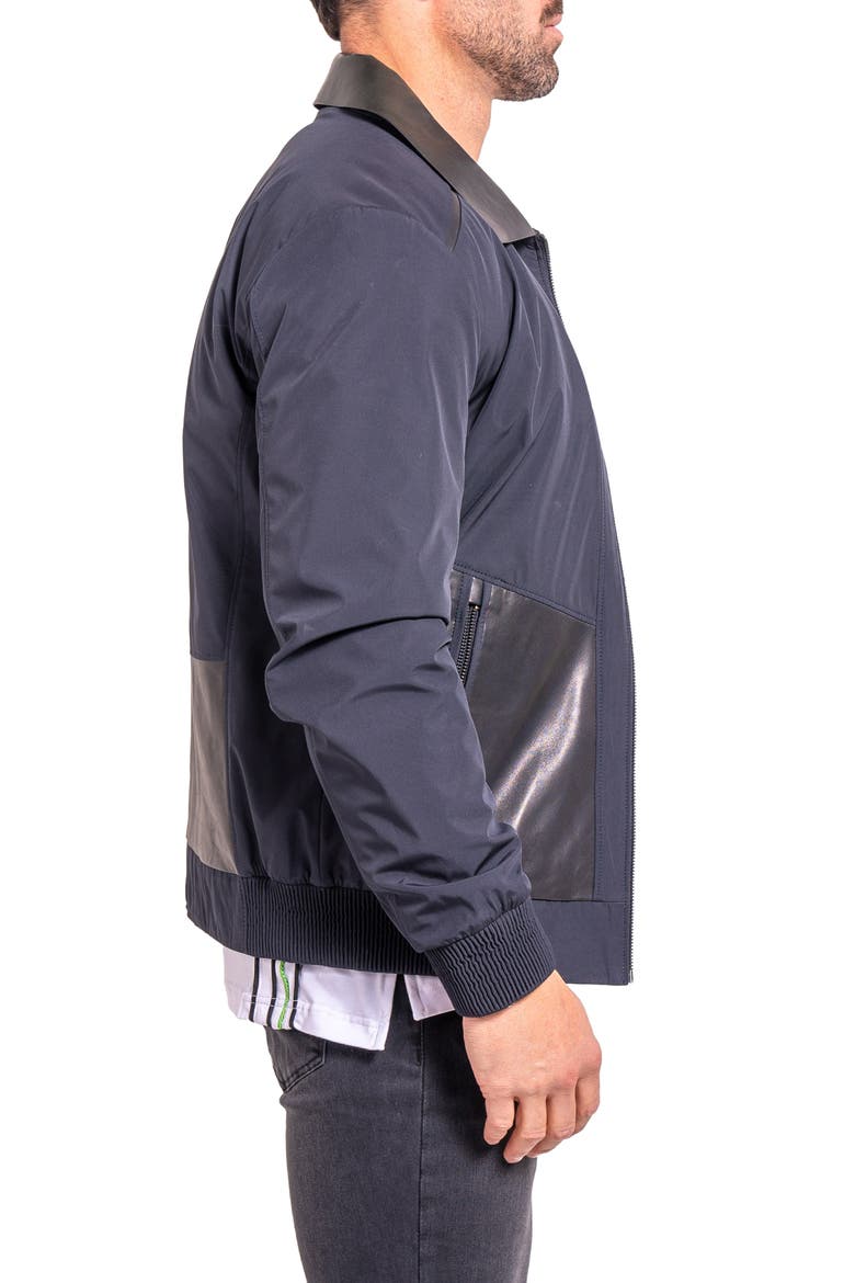 Ascension0016 Leather Trim Jacket, Alternate, color, BLUE