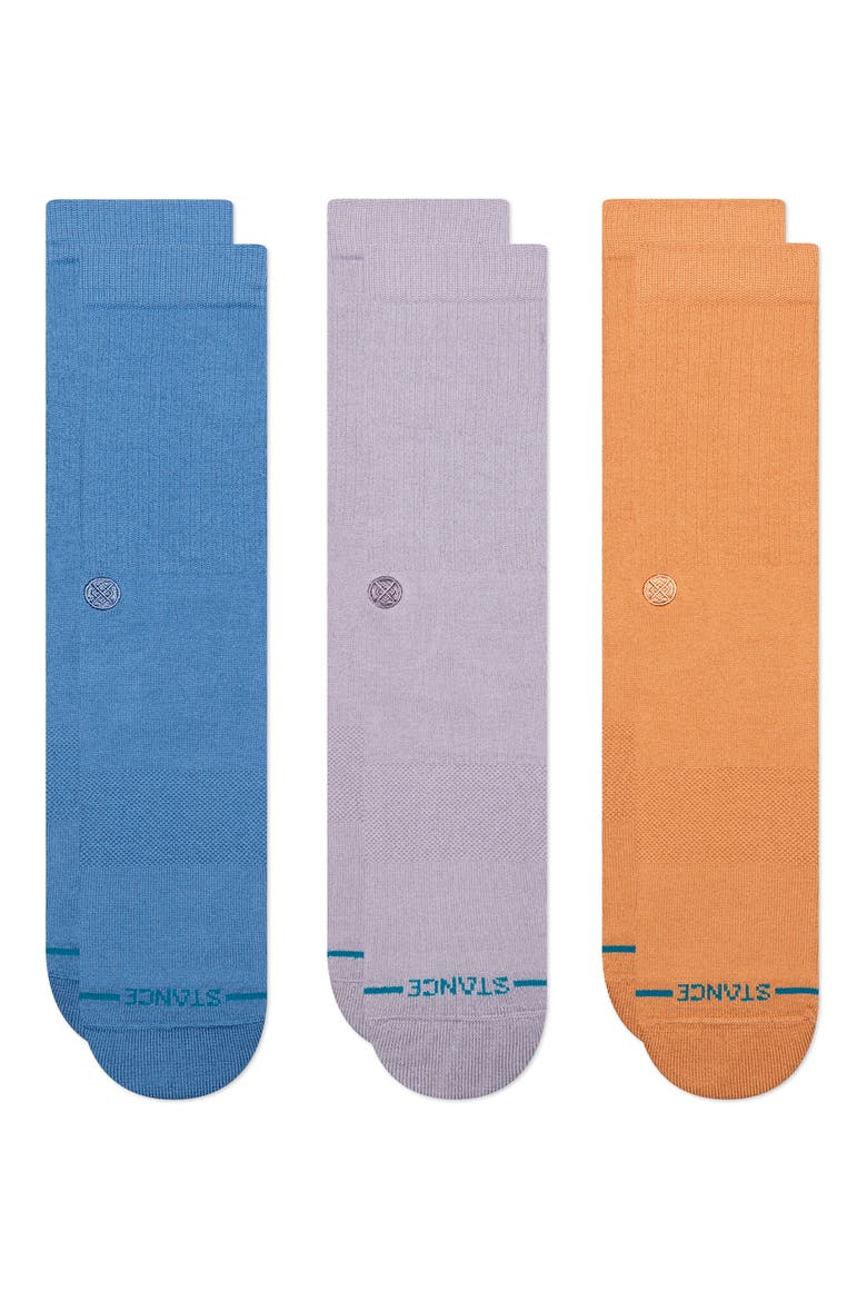 Icon Assorted 3-Pack Crew Socks, Main, color, CAPRIBLUE