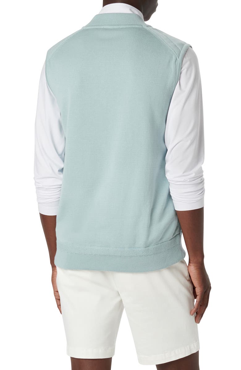 Bugatchi Cotton Zip-Up Sweater Vest, Alternate, color, 