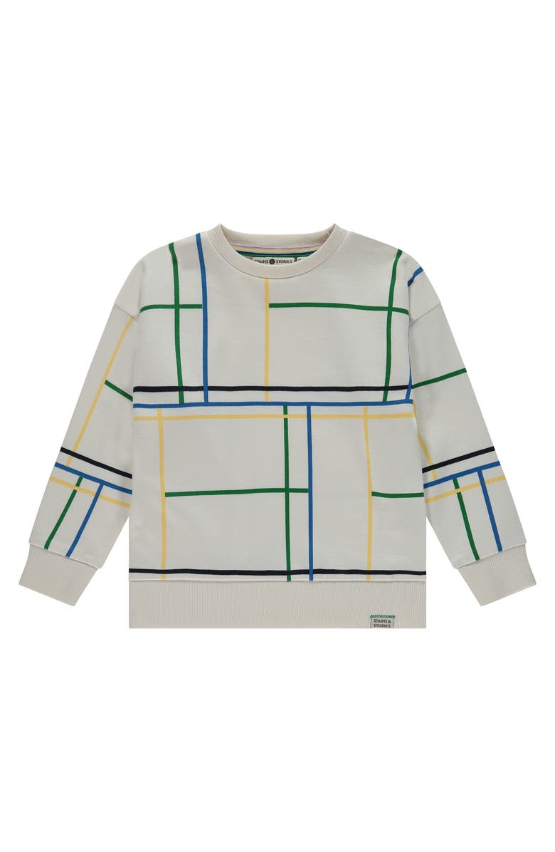 Stains and Stories by Babyface Abstract Sweatshirt, Main, color, Cloud