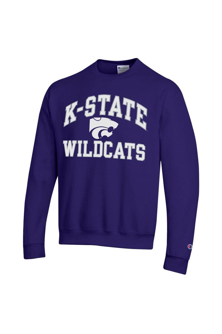 Men's Champion Purple Kansas State Wildcats High Motor Pullover Sweatshirt, Alternate, color, Purple