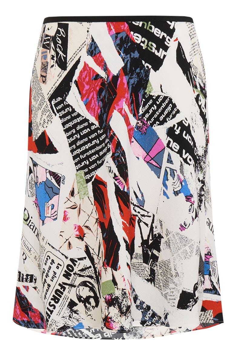 Mae Pop Art Newspaper Print Skirt, Alternate, color, POSTER GIRL