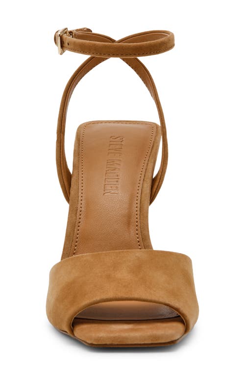 Steve Madden Lilac Ankle Strap Sandal In Camel Suede